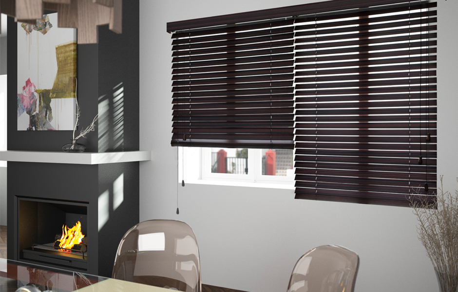 WOOD PRINTED PATHWAY VENETIAN BLIND